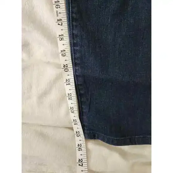 Democracy Ab Solution jeans Ankle skimmer indigo sz 14 slimming stretch comfort - Picture 6 of 8